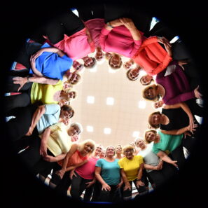 People standing in a circle